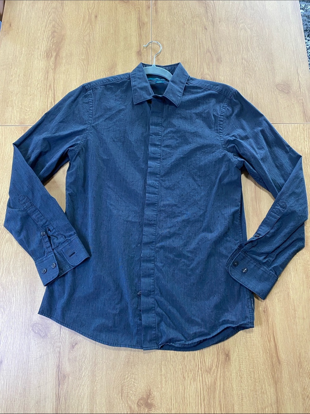 Perry Ellis Dark Grey Long-Sleeve Dress Shirt